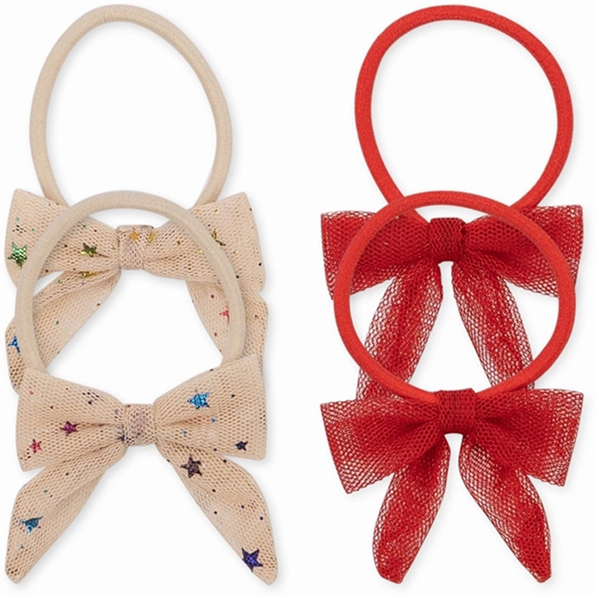 Save Big Today Hot Offer Inside Konges Sljd Elastic Tulle Bowtie 4-Pack Multi Star/Red