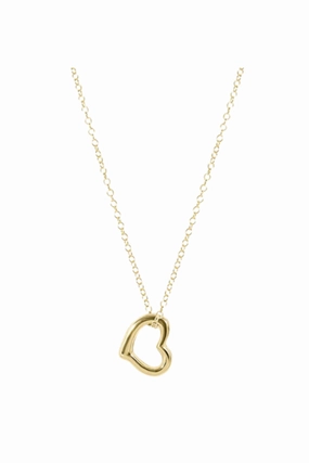 16" Necklace Gold - Love Gold Charm Exclusive Holiday Deal