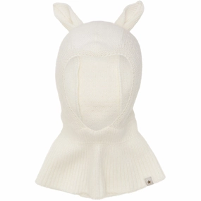 Huttelihut Off-White Balaclava Ears Wool Knit Limited Stock Alert Save More Online