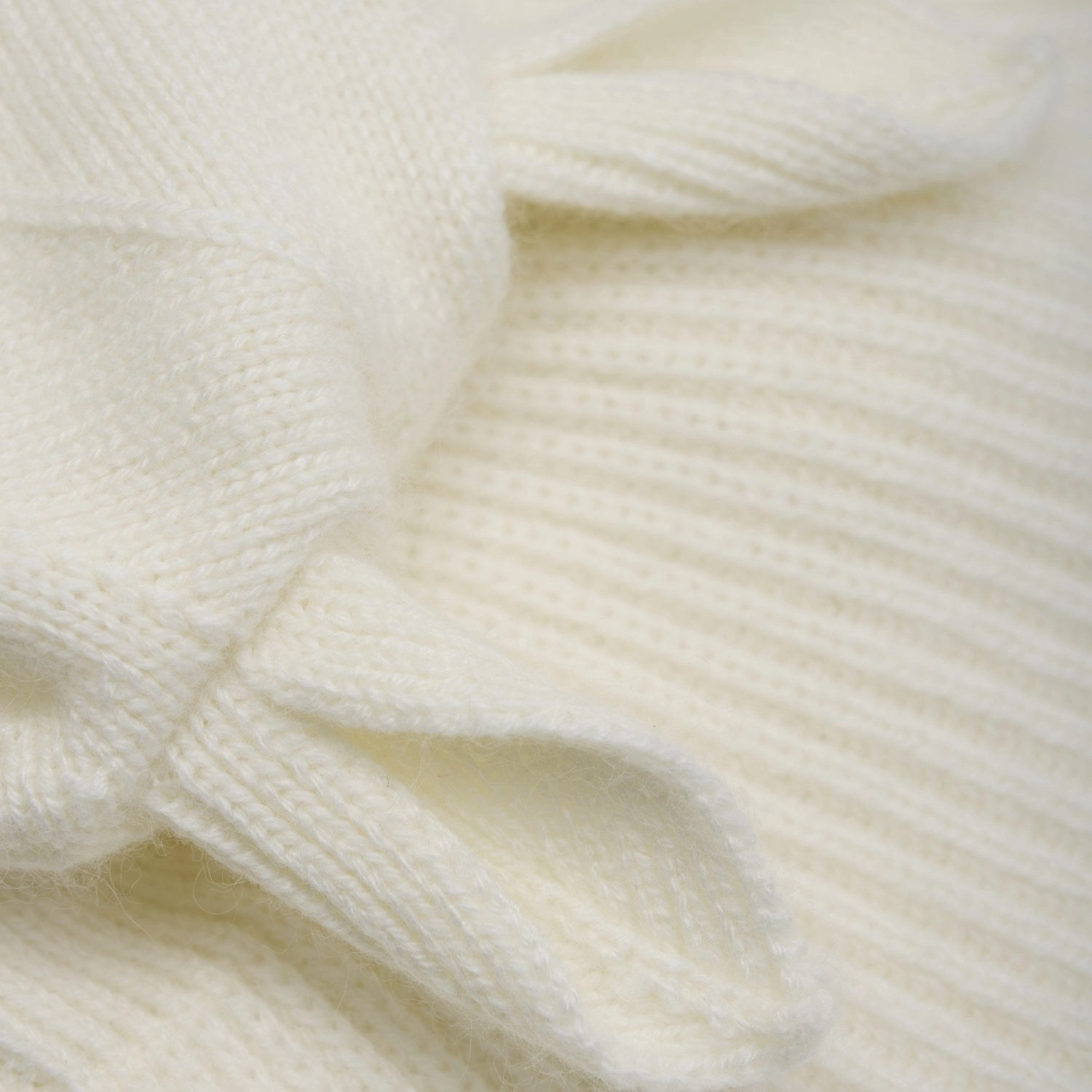 Trending Hot Picks Huttelihut Off-White Balaclava Ears Wool Knit