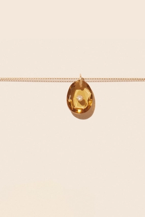 Orso N1 Necklace In Honey Quartz New Arrival Discount