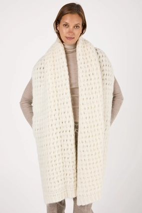 Oversized Knit Scarf In Panna Today Only Hot Sale Special Offer Inside