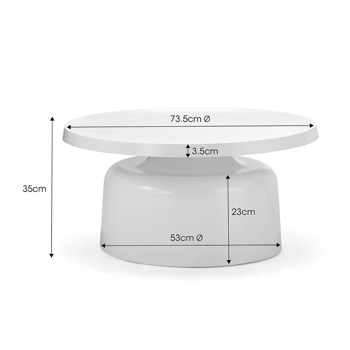 Palemo Round Pedestal Tray Coffee Table