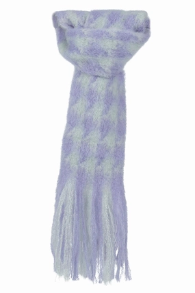 Pata De Gallo Scarf 22 X 250 Cm. Lilac Checked Save Today Event