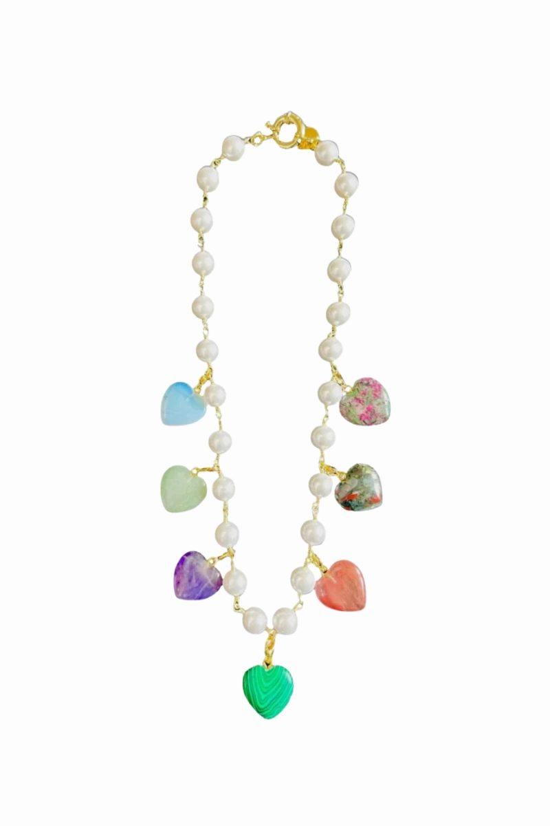 Special Steal Event Special Deals Online Pearl Heart Necklace