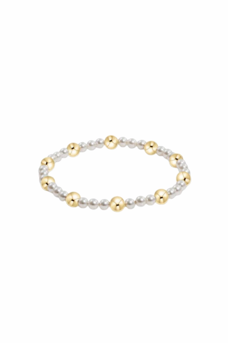 Flash Deal Alert Sale Ending Soon Pearl Sincerity Pattern 4Mm Bead Bracelet - 6Mm Gold