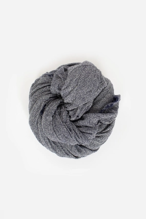 Washed Wool Shawl Creamy Navy Blue Special Occasion Discount
