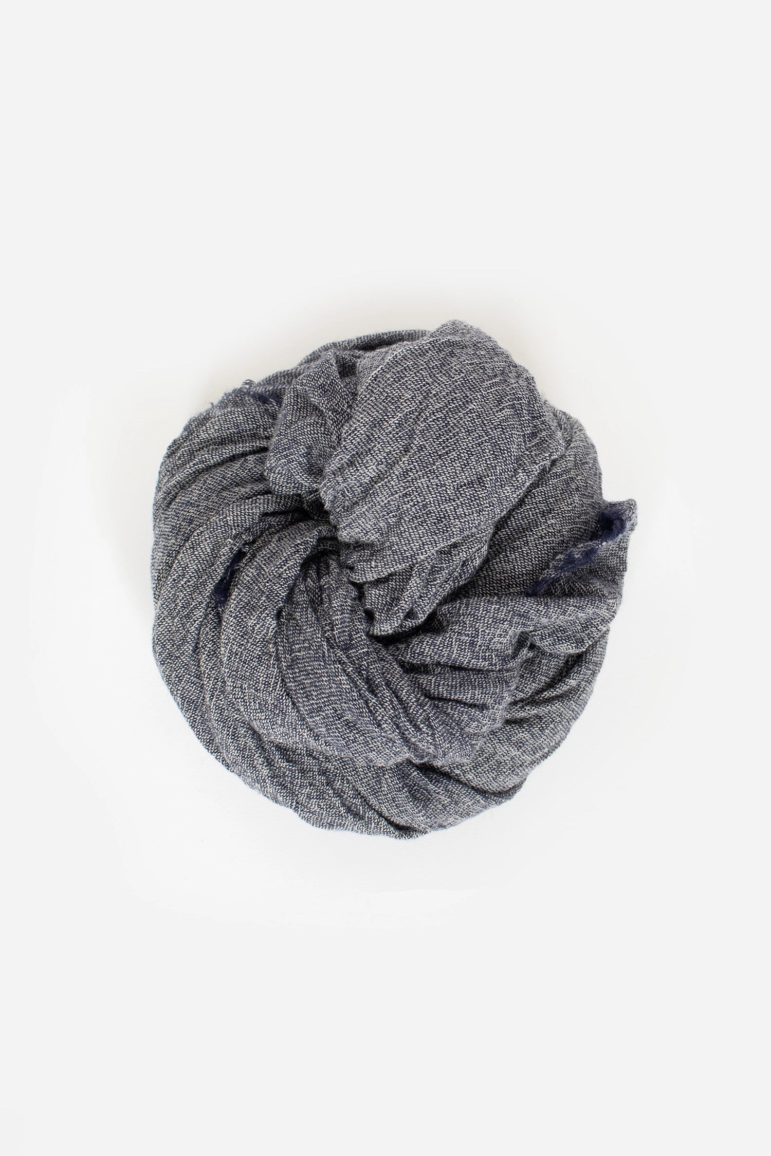 Washed Wool Shawl Creamy Navy Blue Special Occasion Discount