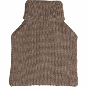 Limited Time Hot Deal Huttelihut Neck Warmer Solid Wool Knit Ajas Brown