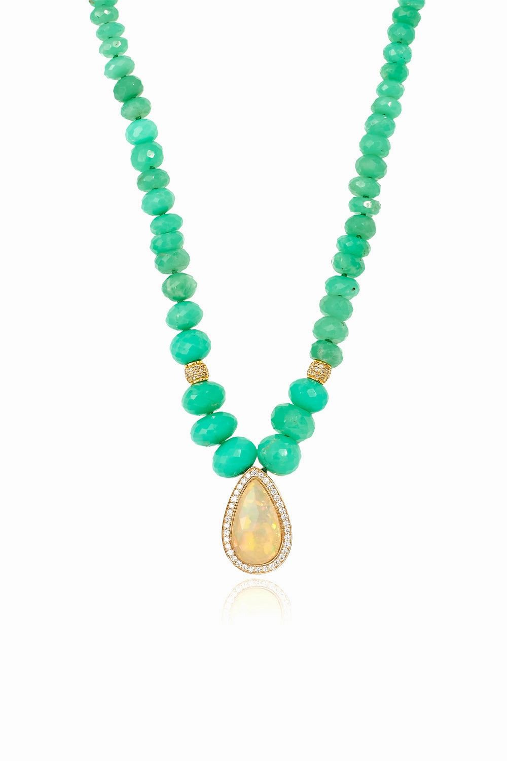 Online Exclusive Savings Today Only Savings Peruvian Opal Beaded Necklace With Australian Opal Pendant