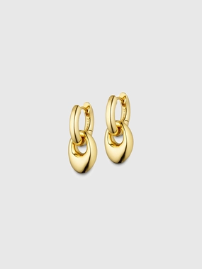 Gift Ideas Galore Petit Pebble Hoop Earrings In Gold