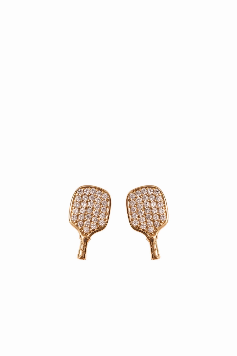 Pickleball Studs Gold Clear Mega Hot Offer