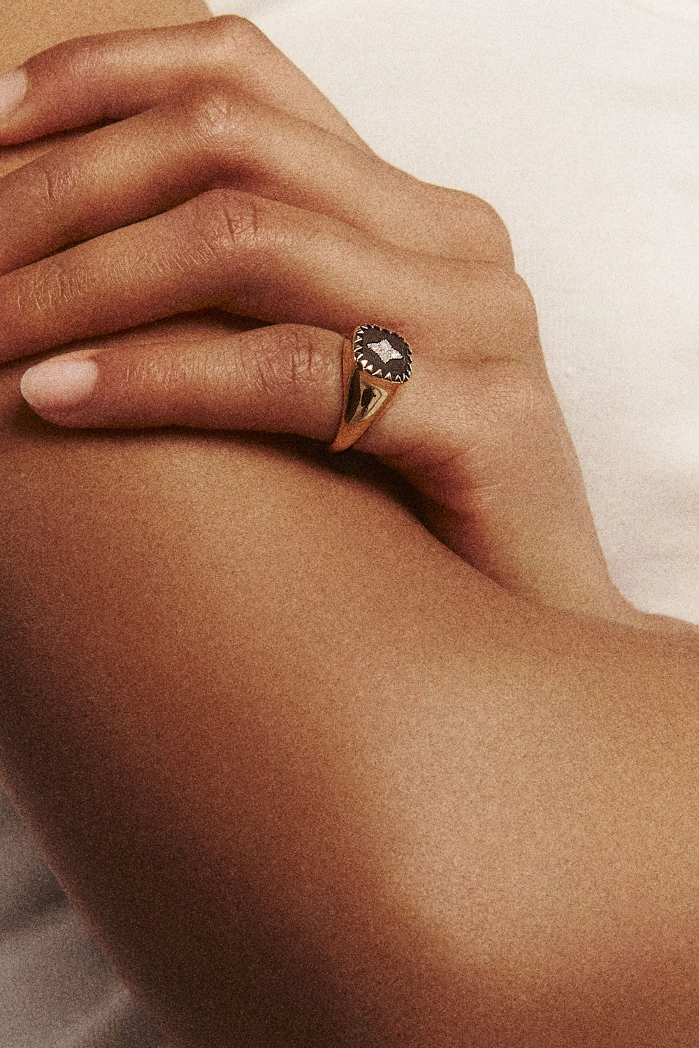 Special Steal Event Flash Deal Alert Pierrot Signet Ring In Black