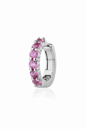 Pink Sapphire Ear Cuff In 18K White Gold Best Price Today Trending Today Steal