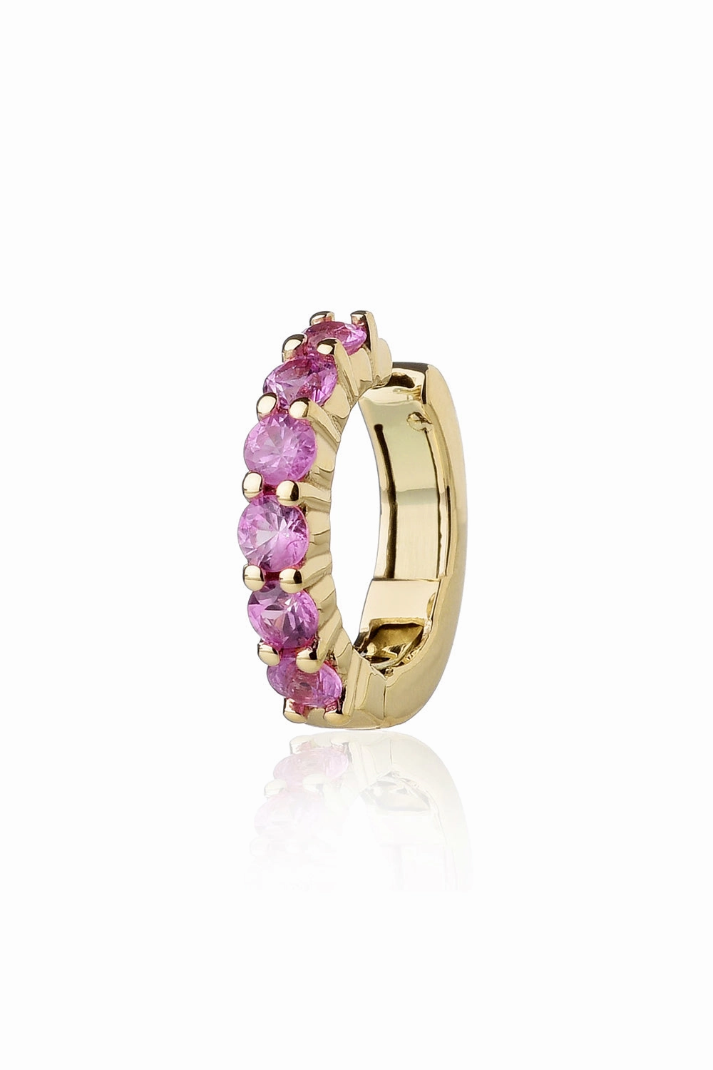Daily Clearance Deal Pink Sapphire Ear Cuff In 18K Yellow Gold