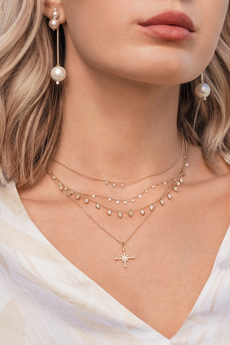 Special Price Today Exclusive Online Deal Mini Diamond Stella Star Necklace In 18K Yellow Gold