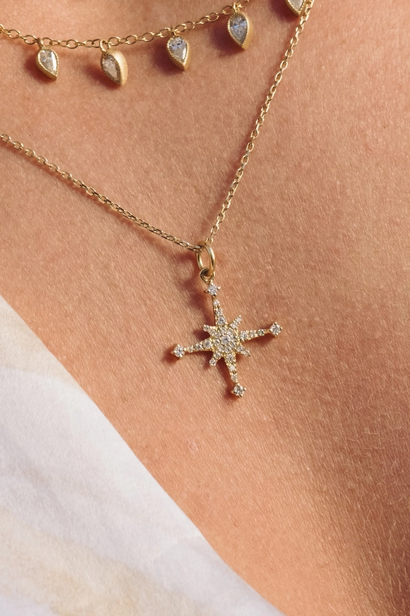 Mini Diamond Stella Star Necklace In 18K Yellow Gold Special Online Offer Big Savings Alert