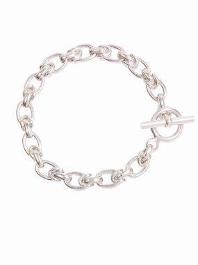 Shop the Best Deals Limited Time Discount Tilly Sveaas Small Silver Interlock Bracelet