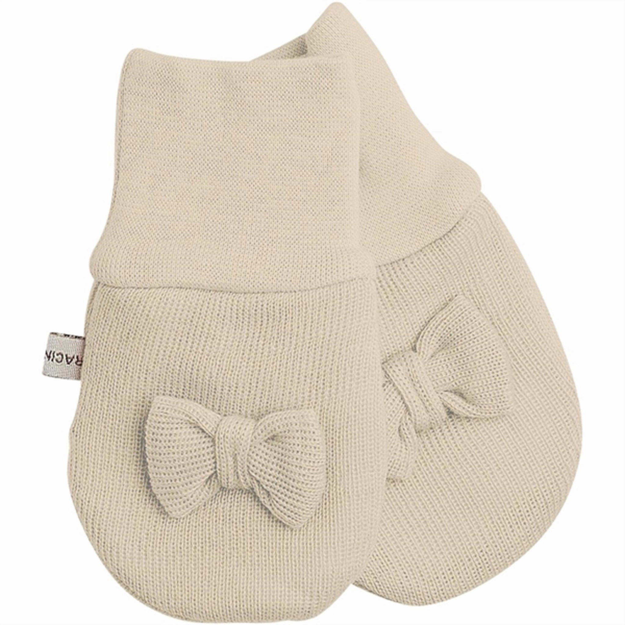 Limited Stock Offer Racing Kids Baby Mittens Without Thumb With Bow Ivory
