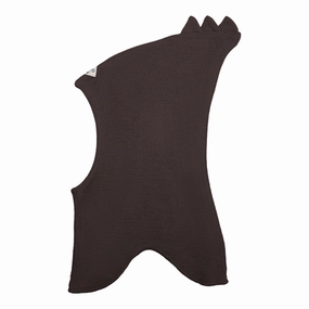 Racing Kids Dino Balaclava Wool/Cotton 3-Layered Chocoloate Brown Trending Now Discount