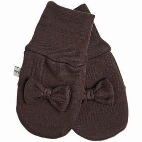Racing Kids Mittens Baby Bow Chocolate Brown Shop the Savings