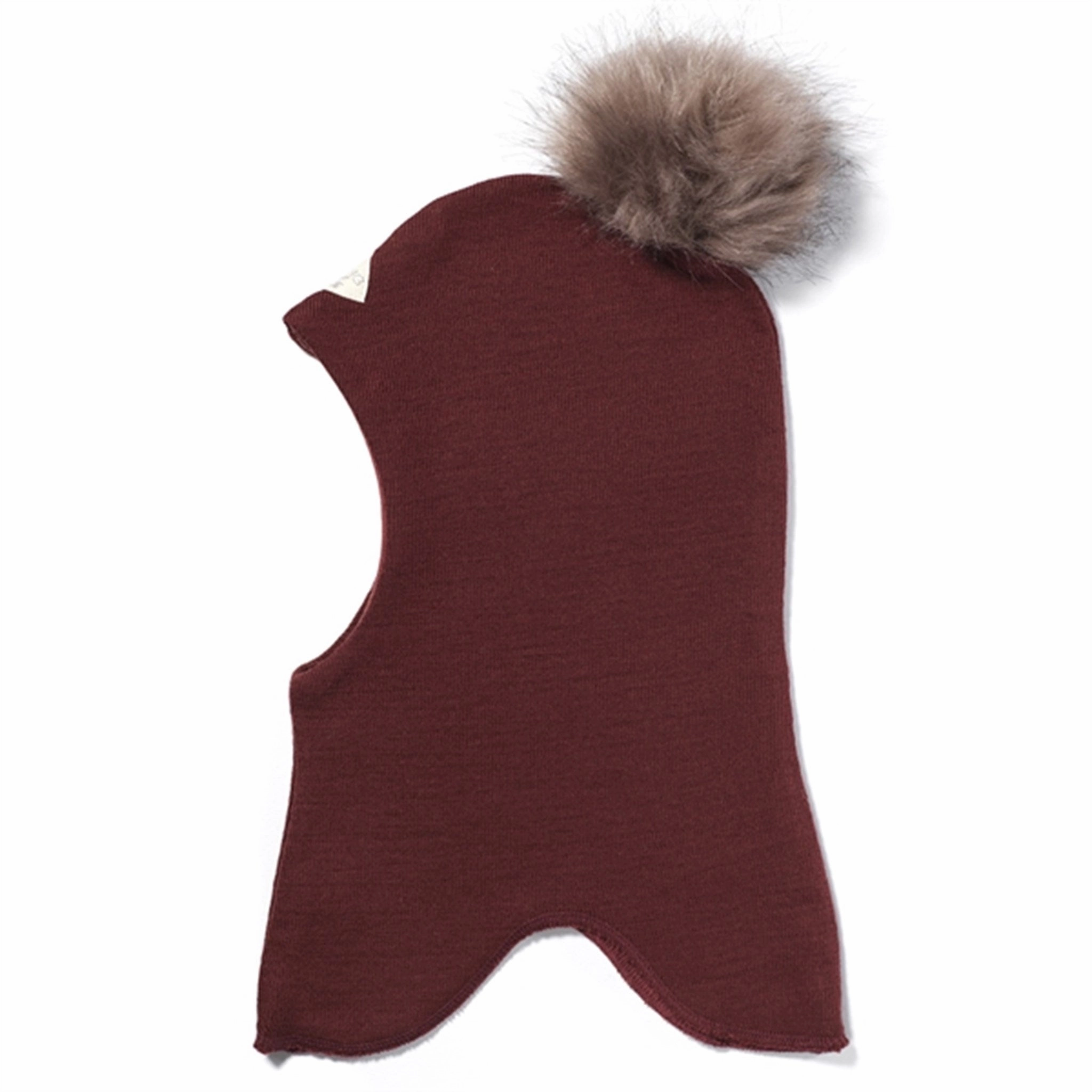 Racing Kids Round Balaclava Wool/Cotton W. Pompom Dark Rose Mega Discount Event Big Hot Sale