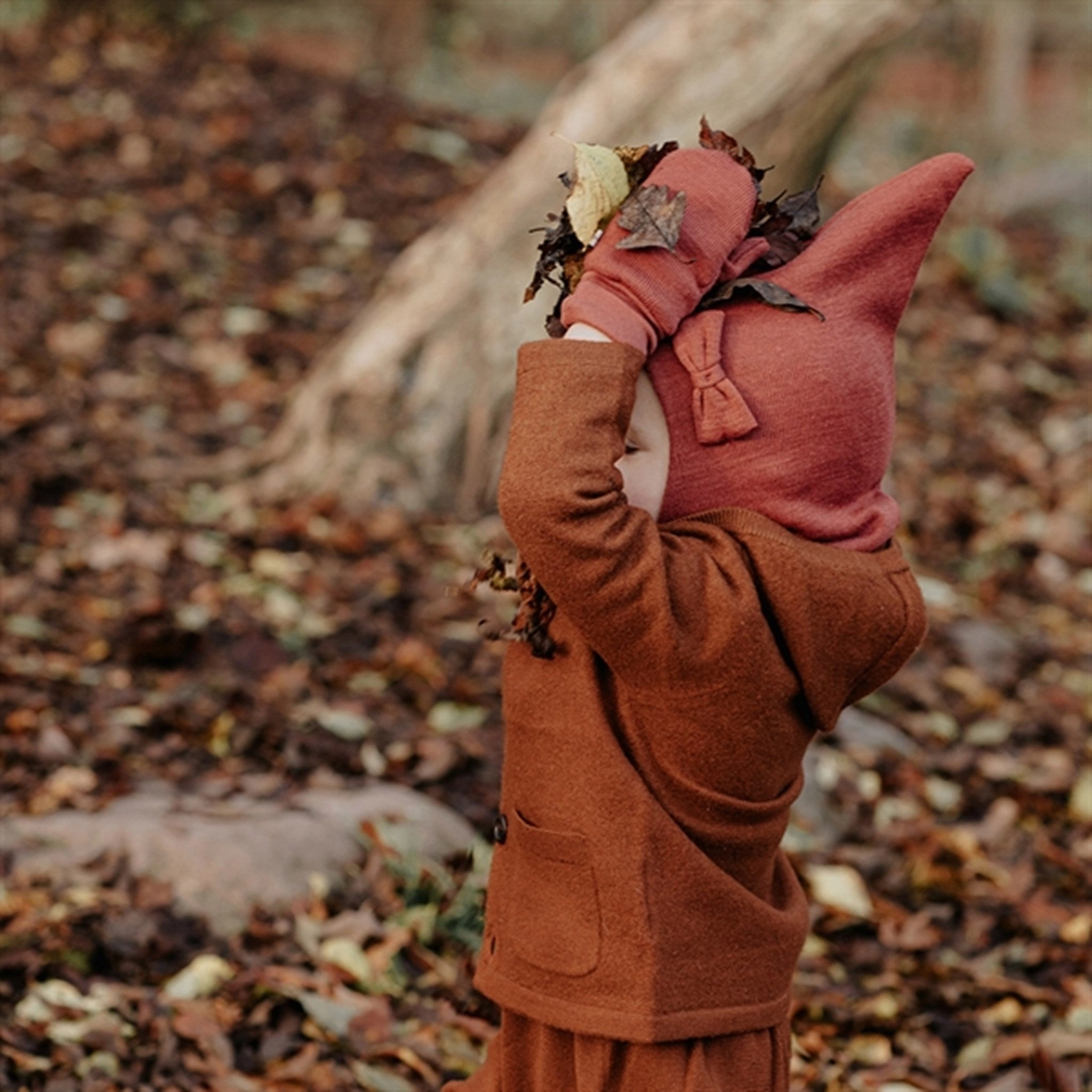 Racing Kids Top Balaclava Wool/Cotton W. Bow 3-Layered Coffee Beans Clearance Sale Now