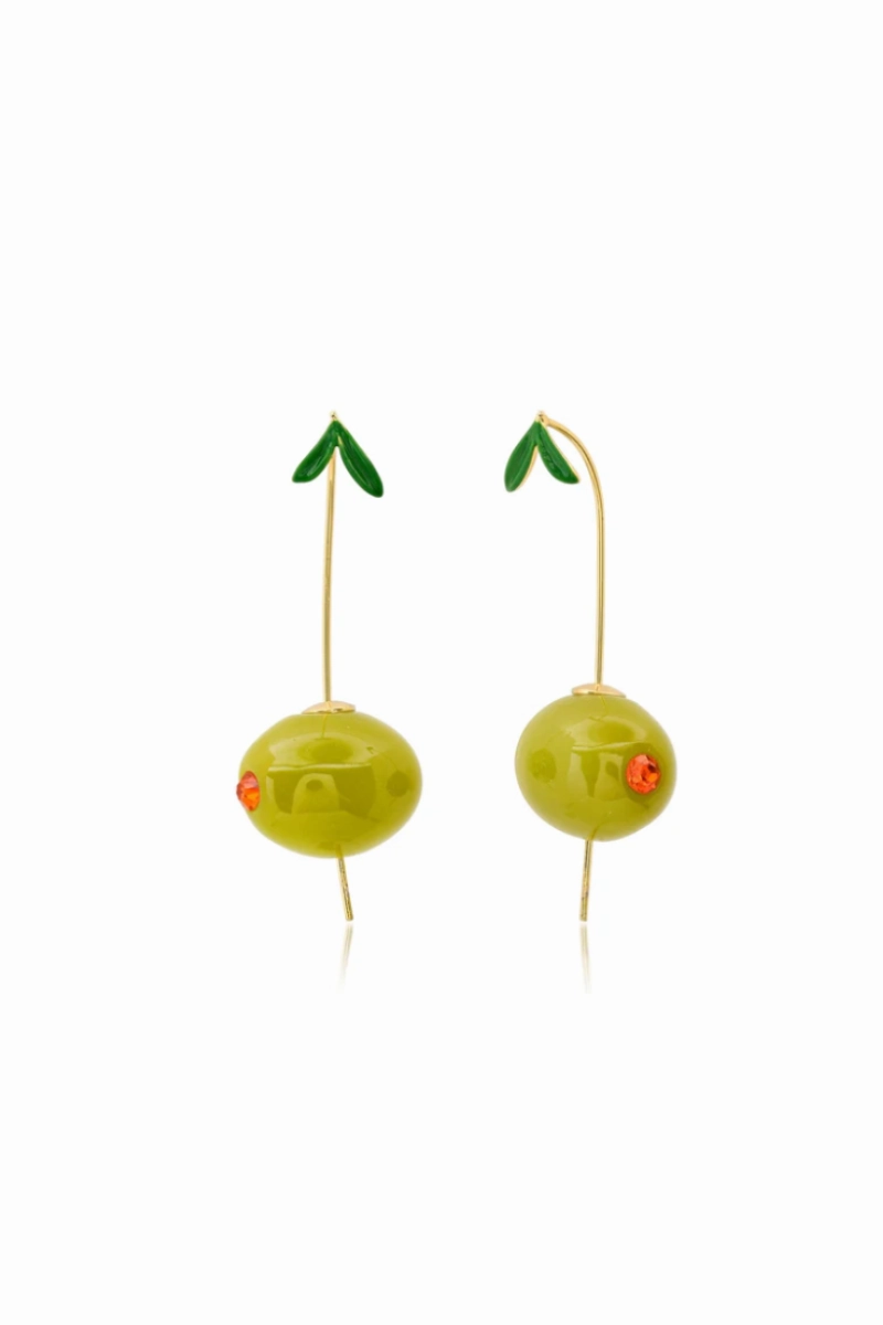 Weekend Flash Offer Grab Your Deal Today Resin Olive Earrings