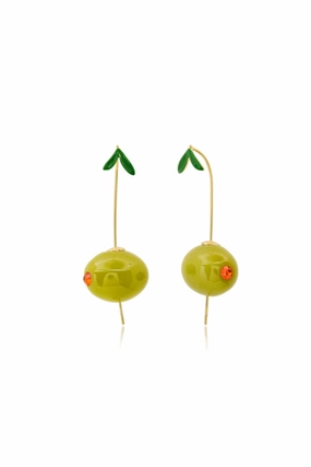 Weekend Flash Offer Grab Your Deal Today Resin Olive Earrings