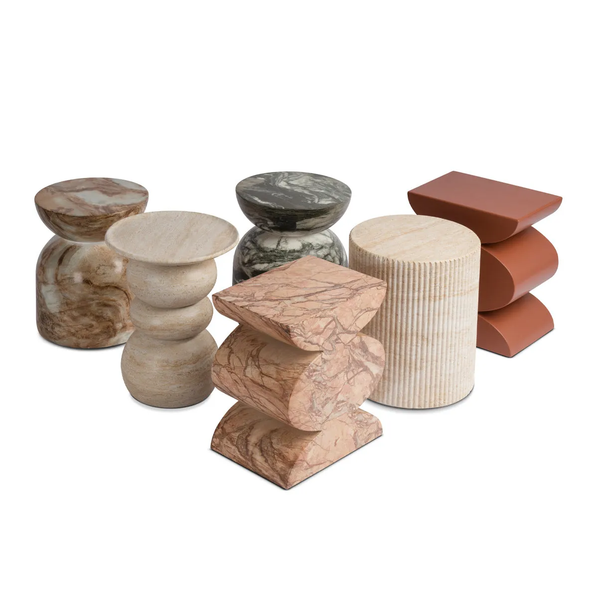 Roma Side Table (Travertine Finish)