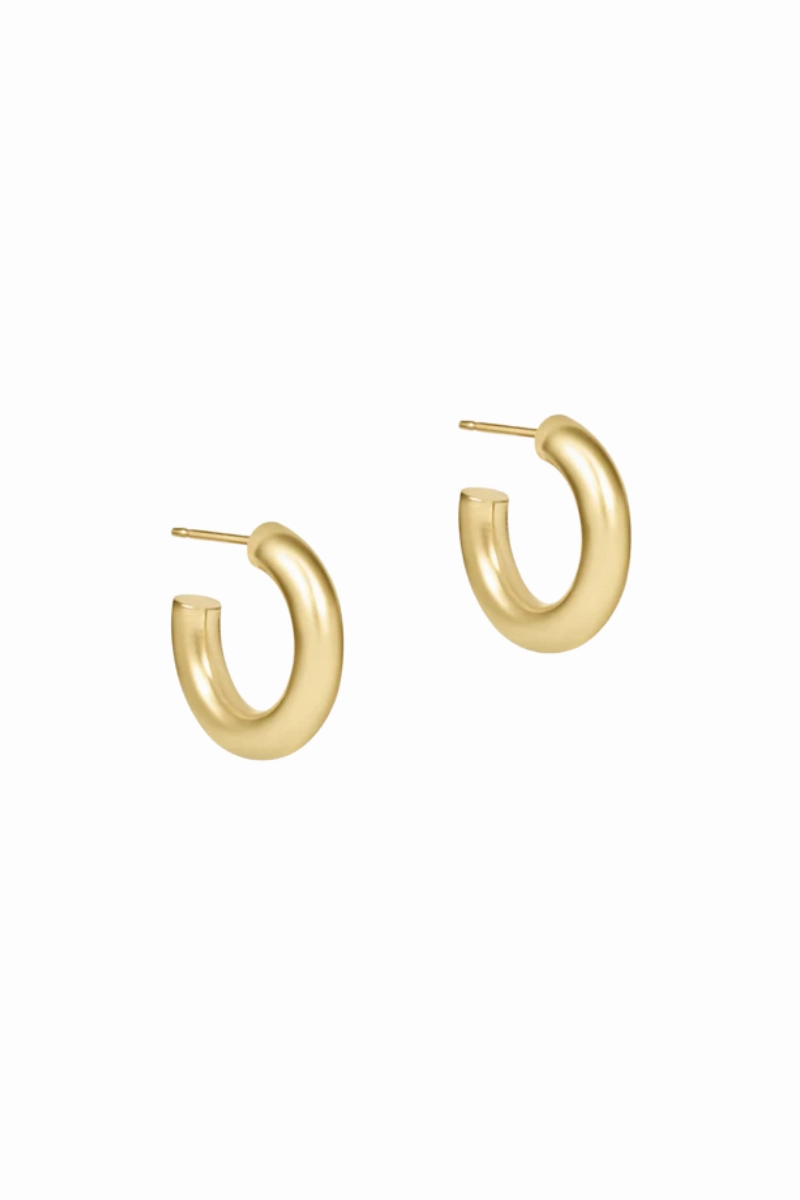 Round Gold 0.5" Post Hoop - 4Mm - Smooth Online Exclusive Steal