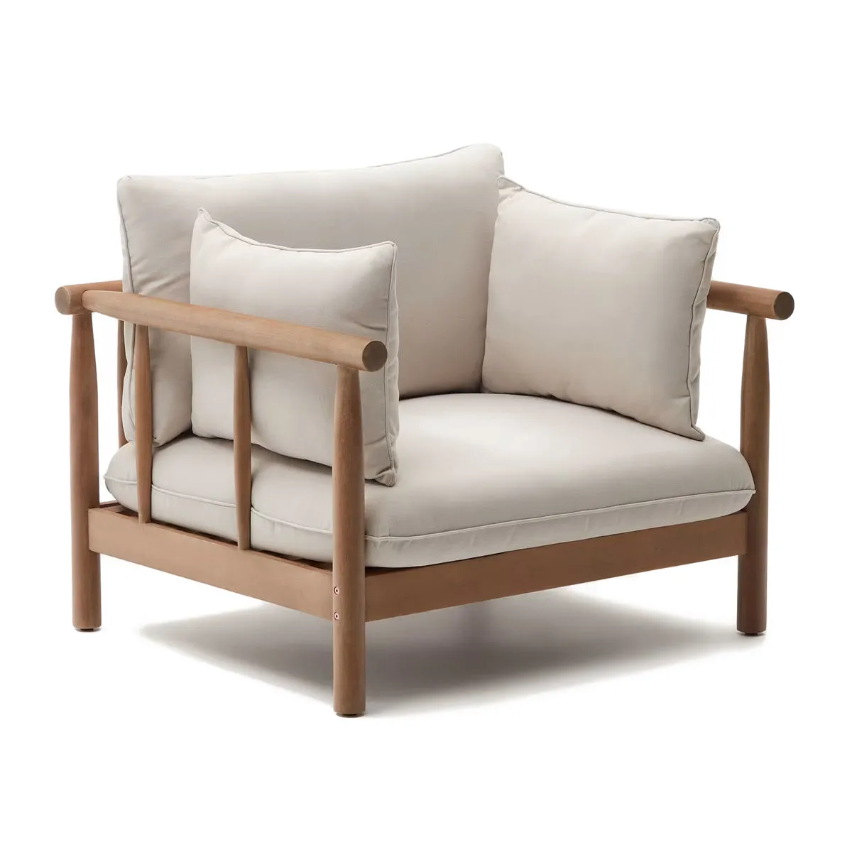 Sacova Solid Eucalyptus Wood Armchair