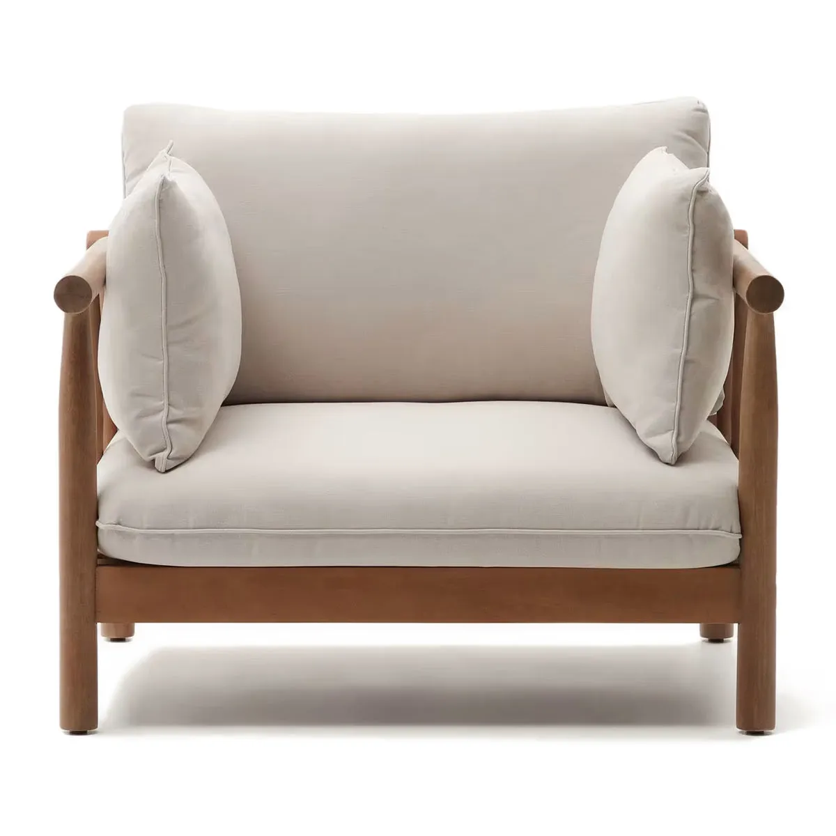 Sacova Solid Eucalyptus Wood Armchair