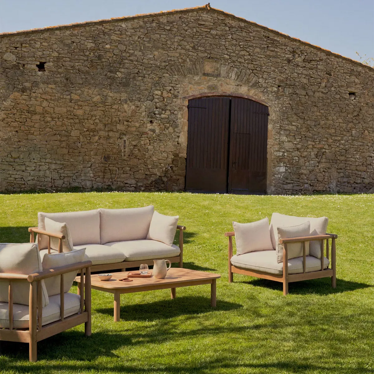 Sacova Solid Eucalyptus Wood Armchair