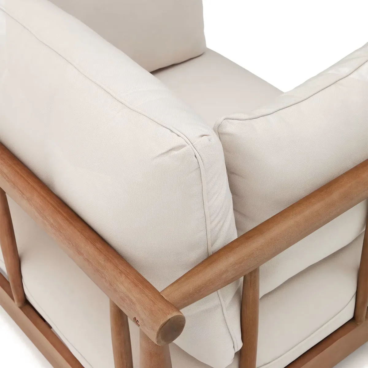 Sacova Solid Eucalyptus Wood Armchair