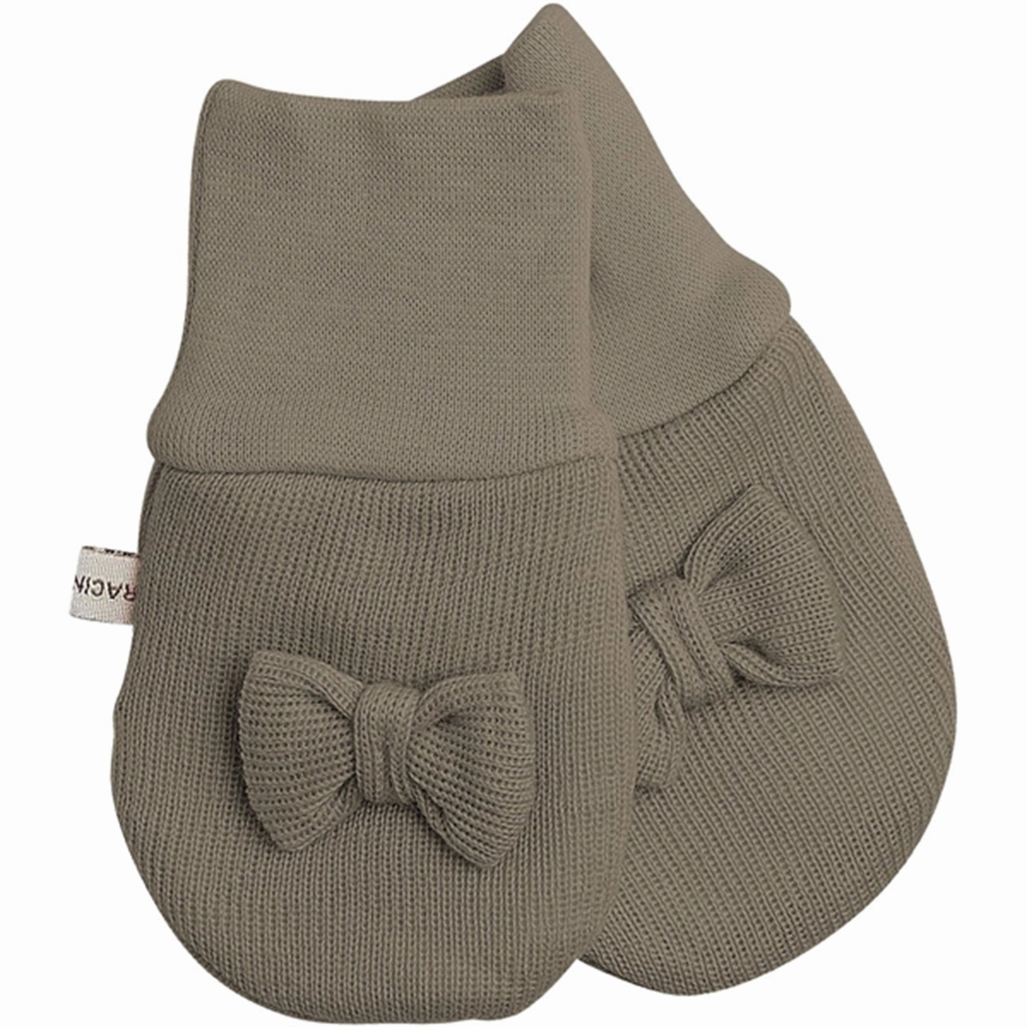 Today Only Special Big Clearance Event Racing Kids Baby Mittens Without Thumb With Bow Dark Plum Brown