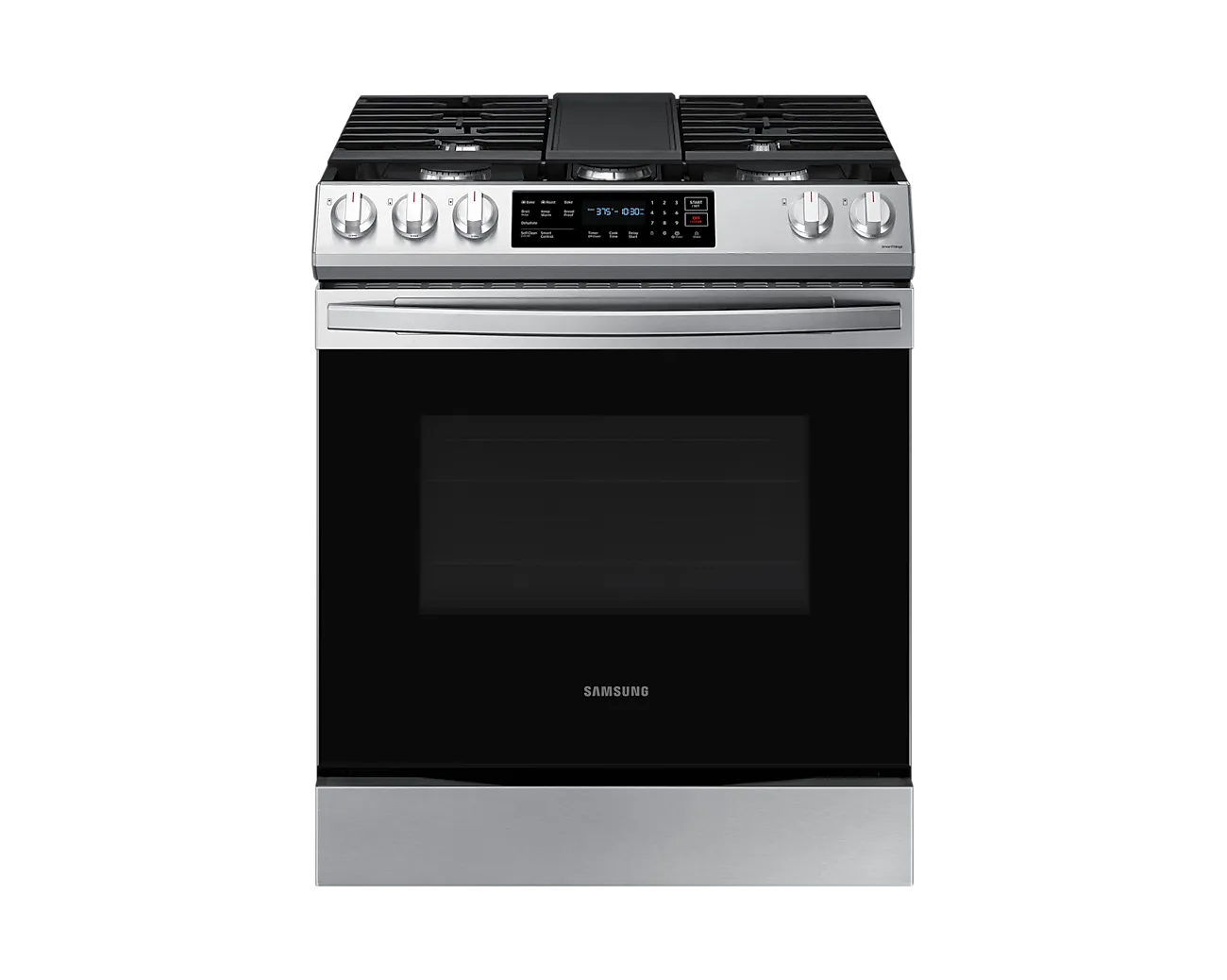 Samsung 30" Slide In Gas Range Fan Convection 5 Burner - Stainless - NX60T8311SS/AA