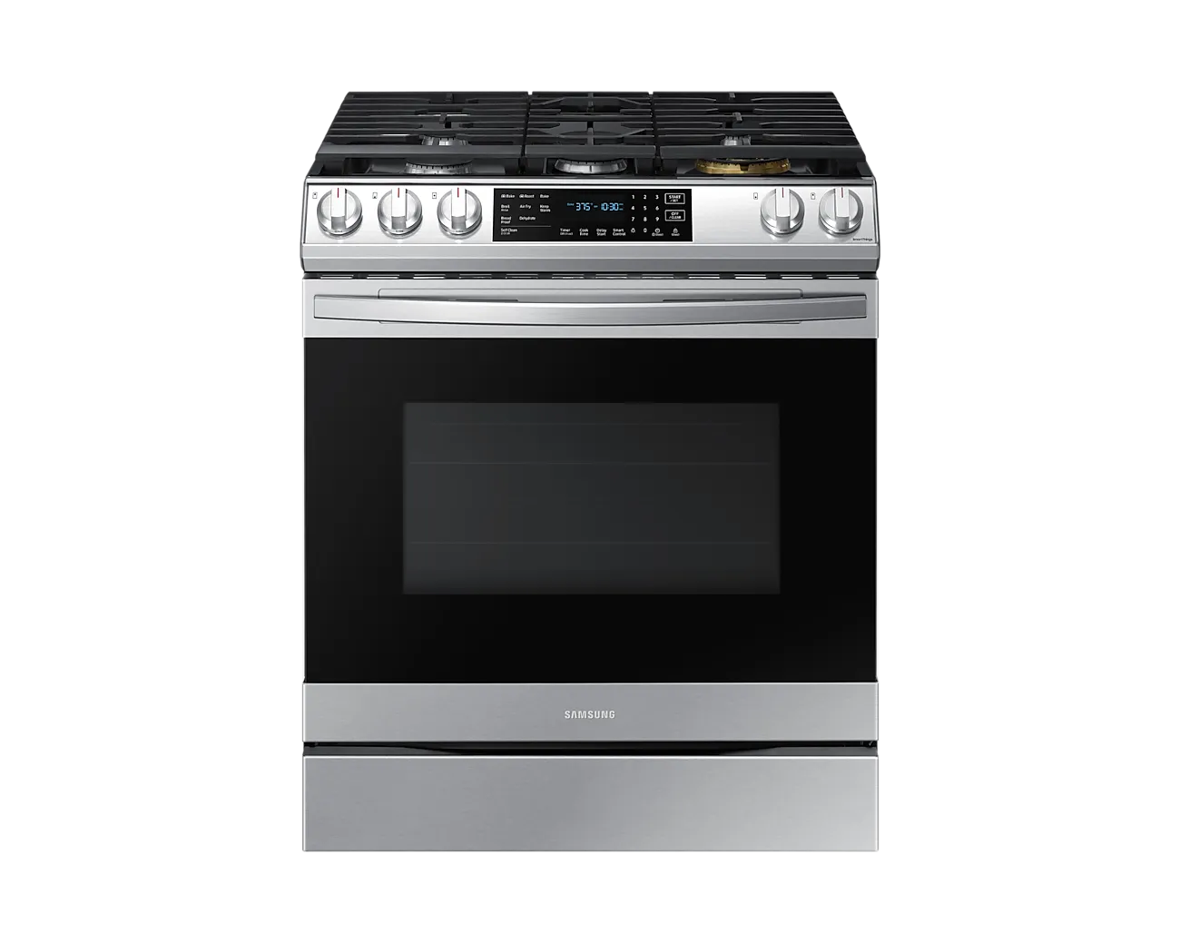 Samsung 30" Slide In Gas Range True Convection 5 Burner - Stainless - NX60T8511SS/AA