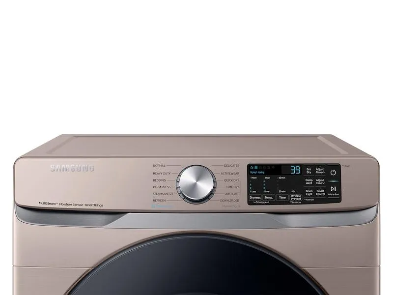 Samsung DVG45B6300C 7.5 Cu. Ft. Smart Gas Dryer With Steam Sanitize  In Champagne