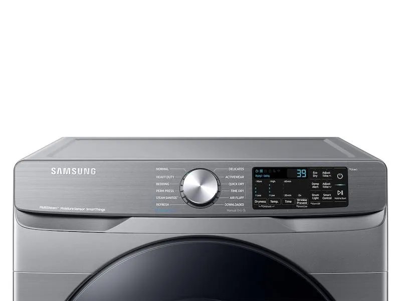 Samsung DVG45B6300P 7.5 Cu. Ft. Smart Gas Dryer With Steam Sanitize  In Platinum