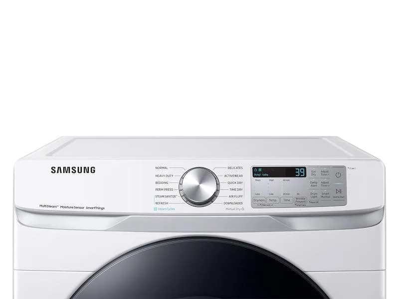 Samsung DVG45B6300W 7.5 Cu. Ft. Smart Gas Dryer With Steam Sanitize  In White