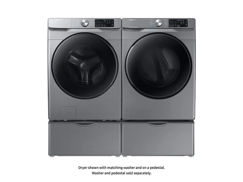 Samsung DVG45R6100P 7.5 Cu. Ft. Gas Dryer With Steam Sanitize  In Platinum