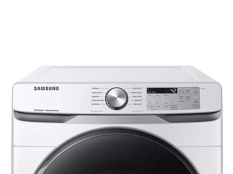 Samsung DVG45R6100W 7.5 Cu. Ft. Gas Dryer With Steam Sanitize  In White