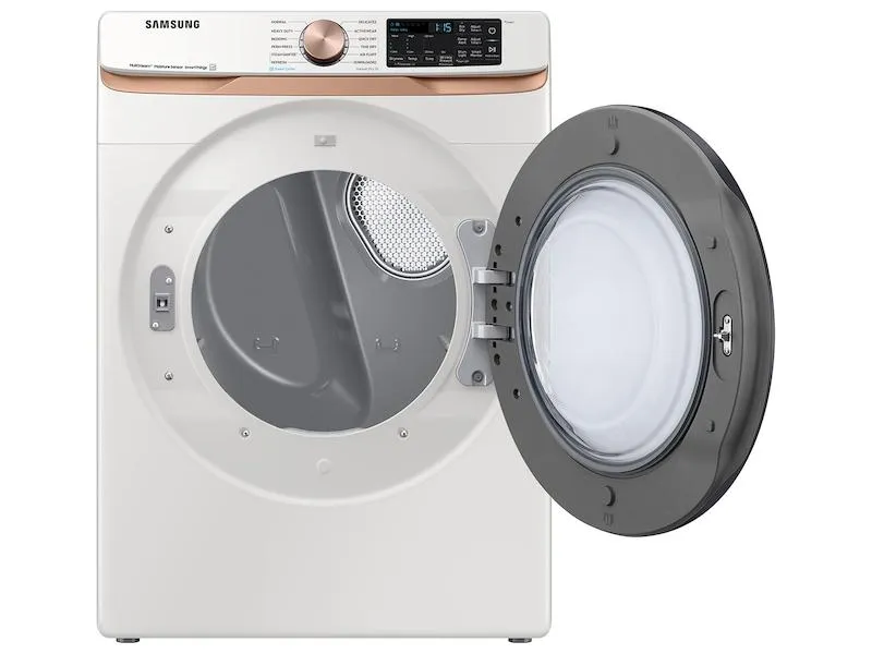 Samsung DVG50BG8300E 7.5 Cu. Ft. Smart Gas Dryer With Steam Sanitize  And Sensor Dry In Ivory