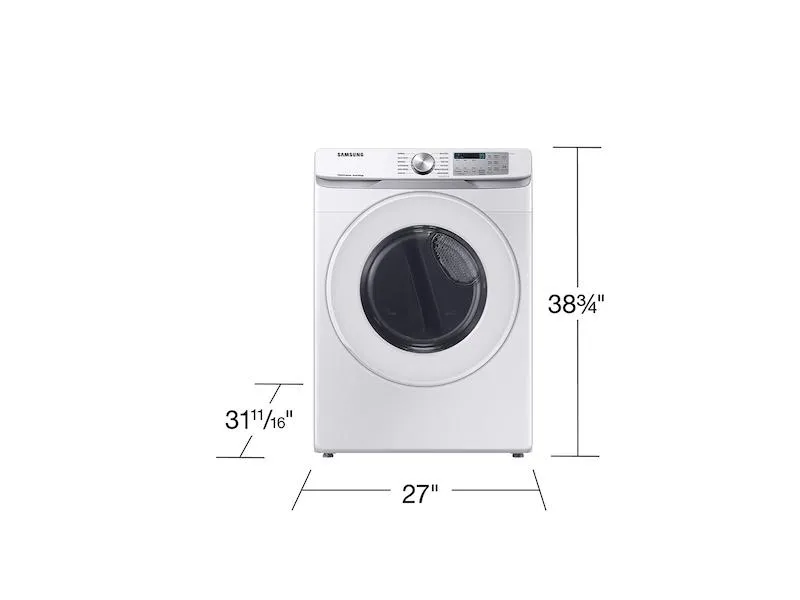 Samsung DVG51CG8000W 7.5 Cu. Ft. Smart Gas Dryer With Sensor Dry In White