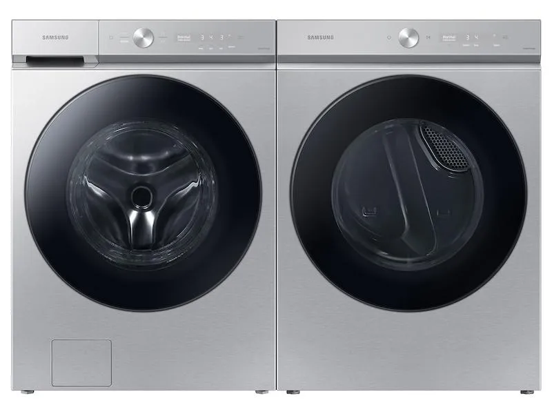 Samsung DVG53BB8700T Bespoke 7.6 Cu. Ft. Ultra Capacity Gas Dryer With Super Speed Dry And Ai Smart Dial In Silver Steel