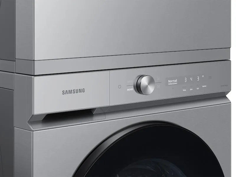 Samsung DVG53BB8700T Bespoke 7.6 Cu. Ft. Ultra Capacity Gas Dryer With Super Speed Dry And Ai Smart Dial In Silver Steel