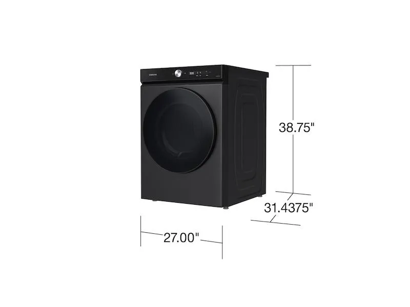 Samsung DVG53BB8700V Bespoke 7.6 Cu. Ft. Ultra Capacity Gas Dryer With Super Speed Dry And Ai Smart Dial In Brushed Black