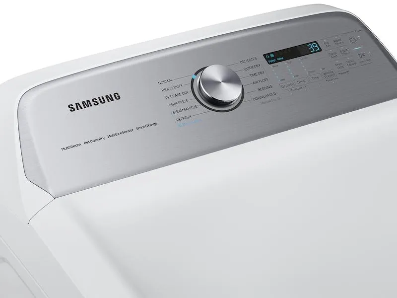 Samsung DVG54CG7150W 7.4 Cu. Ft. Smart Gas Dryer With Pet Care Dry And Steam Sanitize  In White