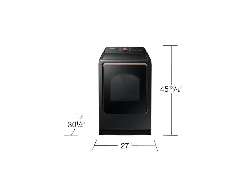 Samsung DVG54CG7550V 7.4 Cu. Ft. Smart Gas Dryer With Pet Care Dry And Steam Sanitize  In Brushed Black